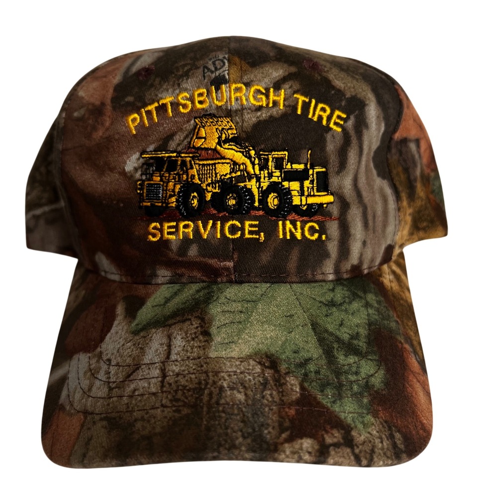 Pittsburgh Tire Service Inc Camo Snapback Hat Advantage Timber Trucker Hillbilly